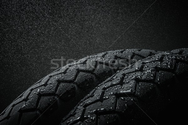 Close-up shot of classical motorcycle tire tread  Stock photo © Nejron