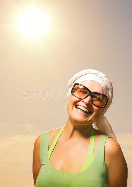 Beautiful middle-aged woman outdoors Stock photo © Nejron