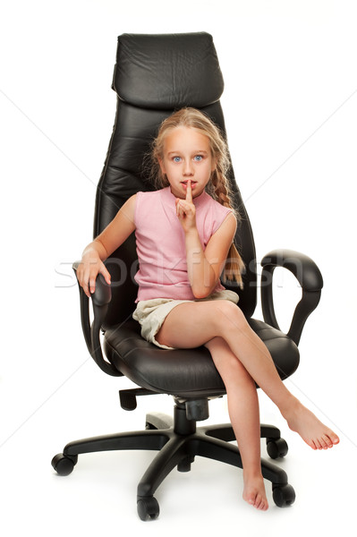 Young girl sitting on a chai Stock photo © Nejron