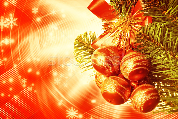 Christmas decoration over abstract background Stock photo © Nejron