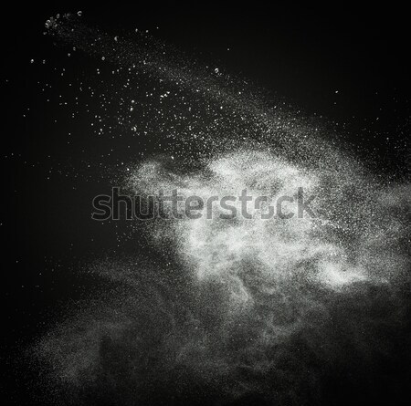 Biały proszek odizolowany czarno białe czarny streszczenie Zdjęcia stock © Nejron