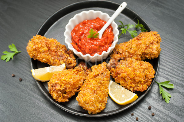 Fried chicken wings  Stock photo © Neliana