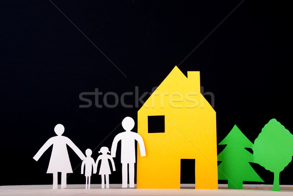 Family in front of their House Stock photo © Nelosa