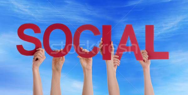 People Holding Social in the Sky Stock photo © Nelosa