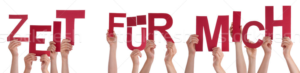 People German Word Zeit Fuer Mich Means Time For Me Stock photo © Nelosa