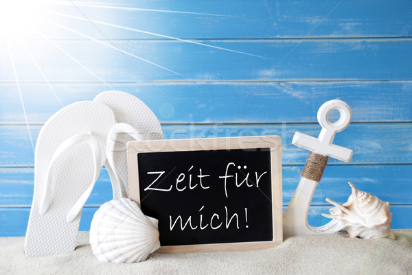 Sunny Card With Zeit Fuer Mich Means Time For Me Stock photo © Nelosa