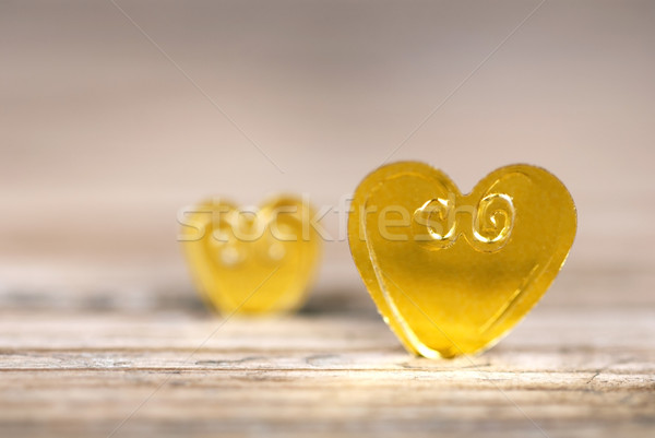 Two Golden Hearts Stock photo © Nelosa