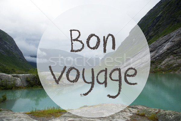 Lake With Mountains, Norway, Bon Voyage Means Good Trip Stock photo © Nelosa