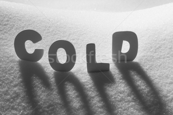 White Word Cold On Snow Stock photo © Nelosa