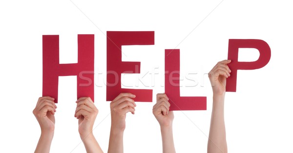 Hands Holding the Word Help Stock photo © Nelosa