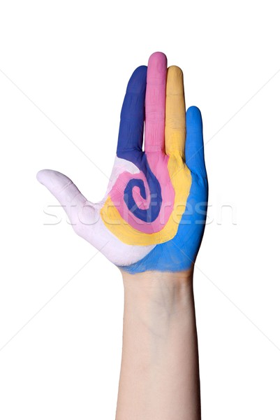 a colorful hand Stock photo © Nelosa