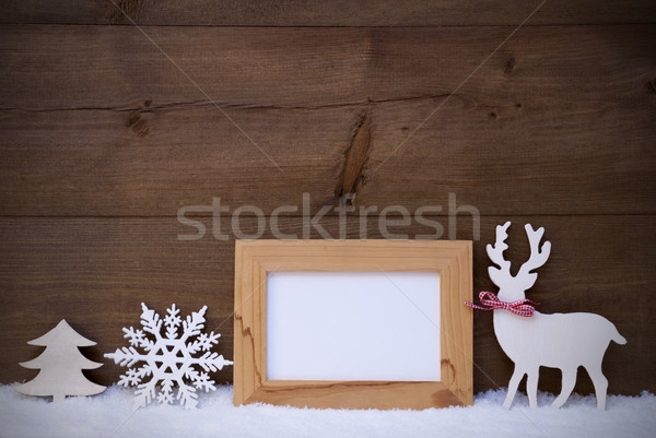 Weiß Weihnachten Dekoration Schnee Kopie Raum Stock foto © Nelosa
