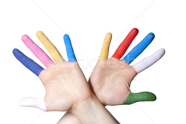 colorful fingers Stock photo © Nelosa