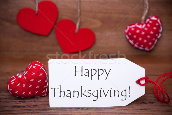 Read Hearts, Label, Text Happy Thanksgiving Stock photo © Nelosa