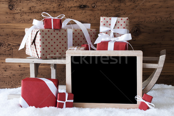 Sleigh With Gifts, Snow, Copy Space Stock photo © Nelosa