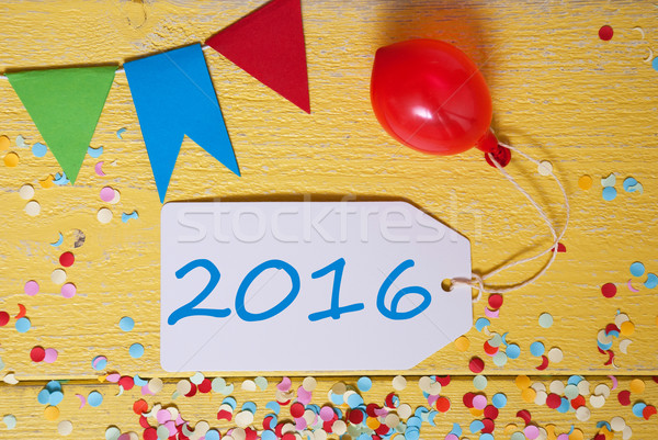 Party Label With Balloon, Text 2016 Stock photo © Nelosa