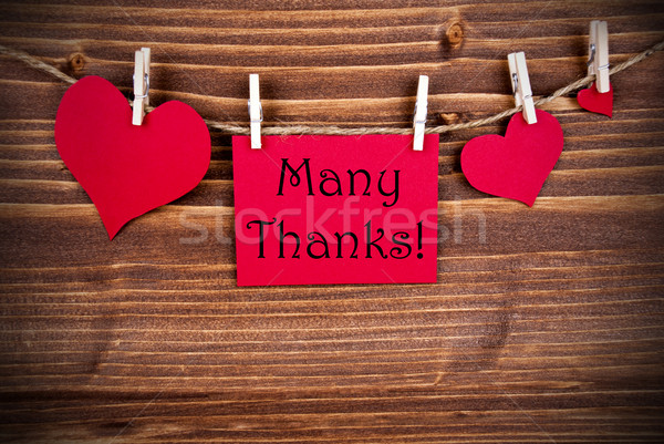 Many Thanks on a Red Tag Stock photo © Nelosa