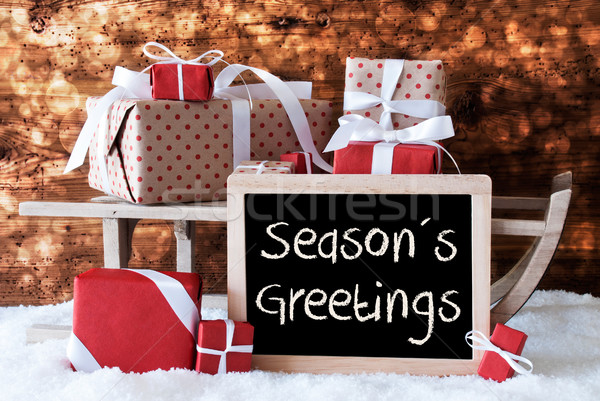 [[stock_photo]]: Cadeaux · neige · bokeh · texte · saisons