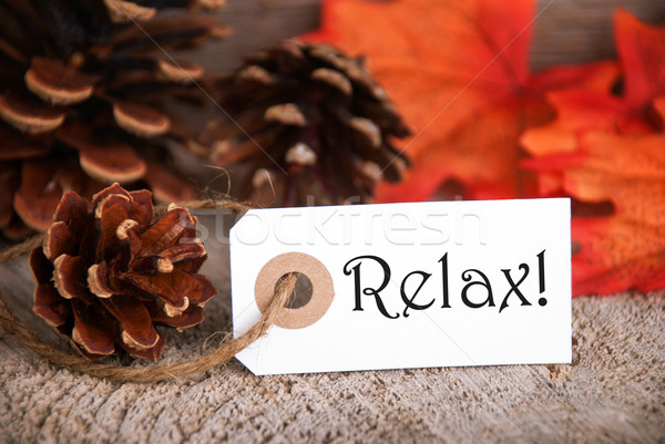 Autumn Label with Relax on it Stock photo © Nelosa