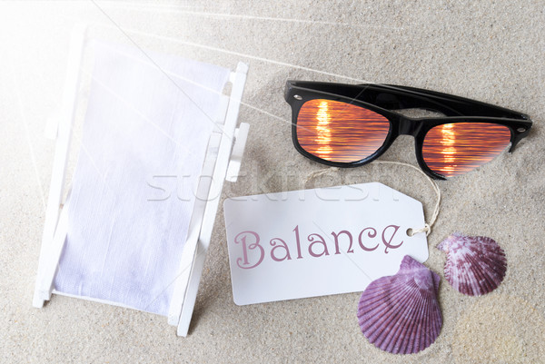 Sunny Flat Lay Summer Label Balance Stock photo © Nelosa