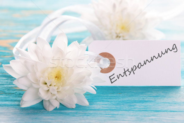 Label with Entspannung Stock photo © Nelosa