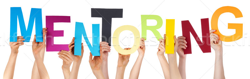 Viele Menschen Hände halten farbenreich Wort Stock foto © Nelosa