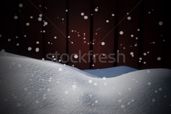 Christmas Card With Copy Space, White Snow, Snowflakes, Frame Stock photo © Nelosa