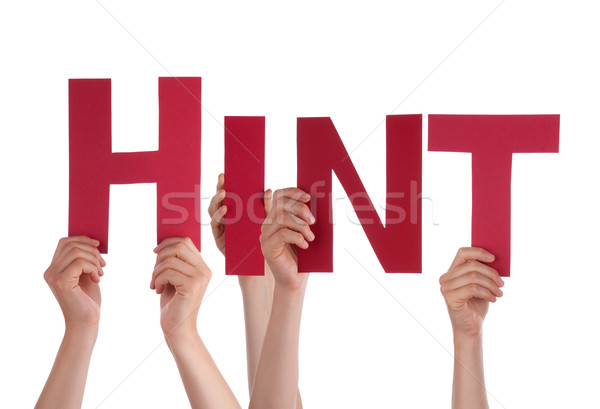 Many People Hands Holding Red Straight Word Hint Stock photo © Nelosa