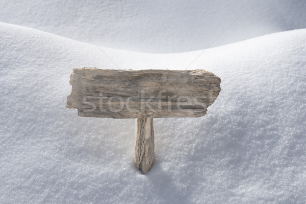 Christmas Sign With Snow And Copy Space Stock photo © Nelosa