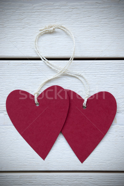 Two Hearts Label With Copy Space Frame Vertical Stock photo © Nelosa