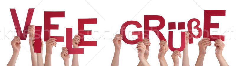 People German Word Viele Gruesse Means Regards Stock photo © Nelosa