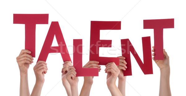 Many People Hands Holding Red Word Talent Stock photo © Nelosa