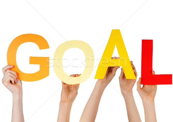 Stock photo: hands holding GOAL