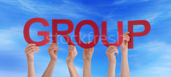 Many People Holding Group in the Sky Stock photo © Nelosa
