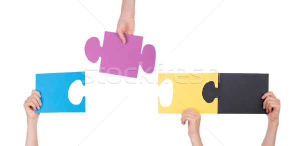People Holding a Puzzle Stock photo © Nelosa