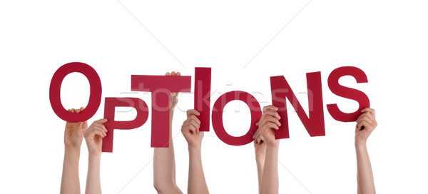 Stock photo: Hands Holding Options