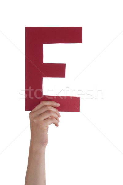 Hand With Letter E Stock photo © Nelosa