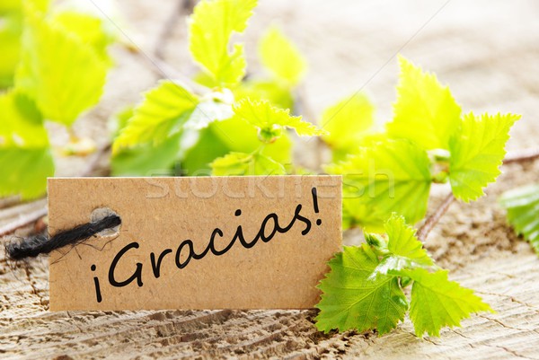 Label With Gracias Stock photo © Nelosa