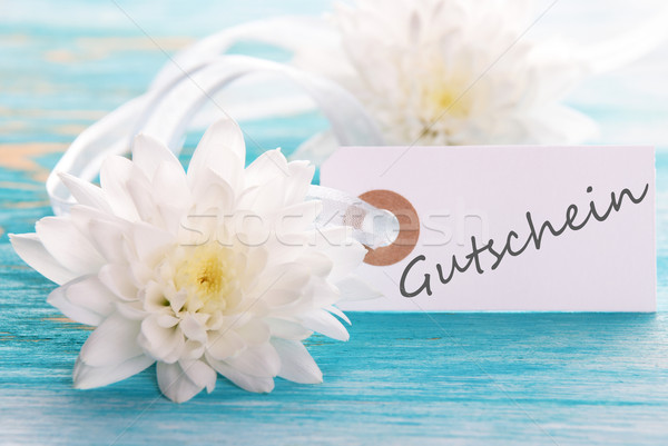 Label with Gutschein Stock photo © Nelosa
