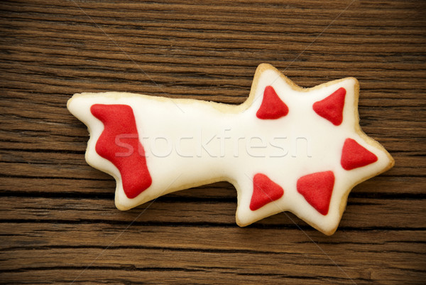 Falling Star Cookie on Wood II Stock photo © Nelosa