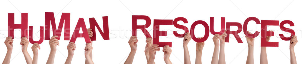 People Hands Holding Red Word Human Resources Stock photo © Nelosa