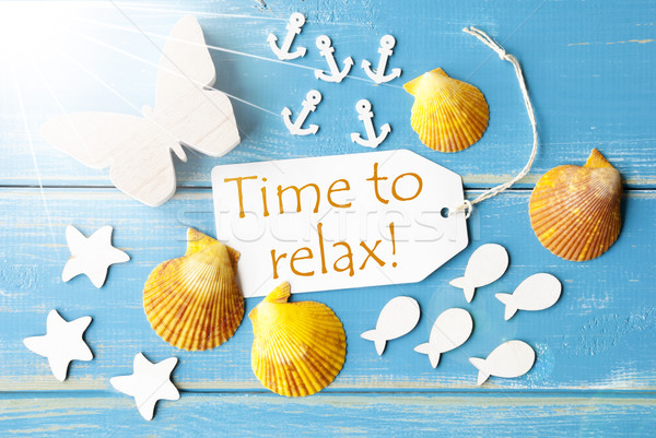 Sunny Summer Greeting Card With Text Time To Relax Stock photo © Nelosa