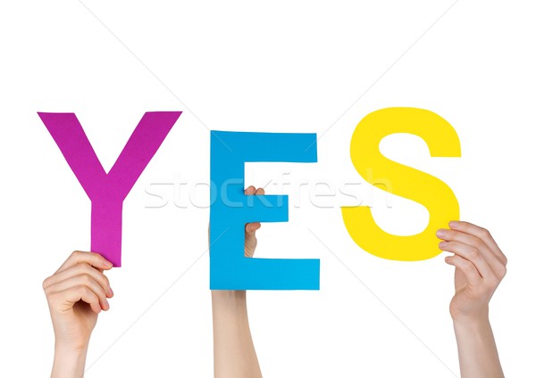 letters saying YES Stock photo © Nelosa