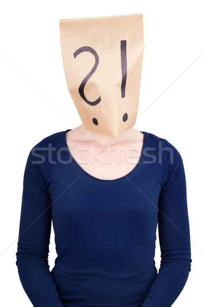 person with a paper bag head Stock photo © Nelosa