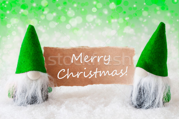 Vert naturelles carte texte joyeux Noël [[stock_photo]] © Nelosa