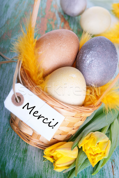 Easter Nest with Merci Stock photo © Nelosa