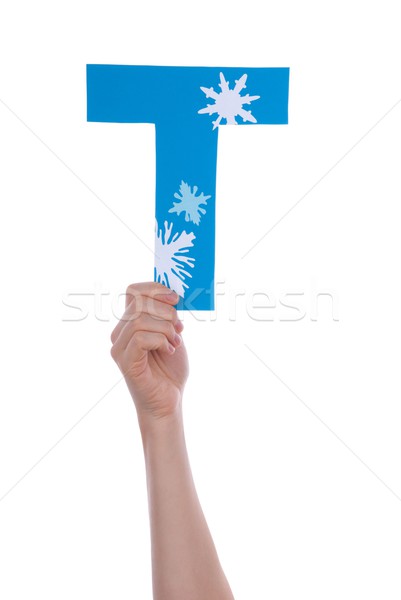 Hand Holding a T Stock photo © Nelosa