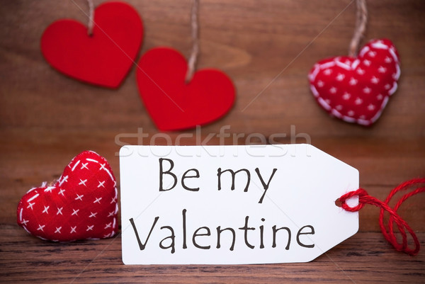 Lire coeurs étiquette texte Valentin [[stock_photo]] © Nelosa