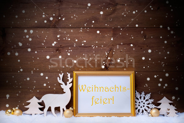 Carte flocon de neige Noël fête cadre photo [[stock_photo]] © Nelosa