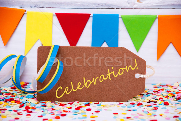 Label With Party Decoration, Text Celebration Stock photo © Nelosa